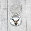 Staffordshire Bull Terrier, Staffy - Geometric Keychain with a Photo and the Inscription Art-Dog