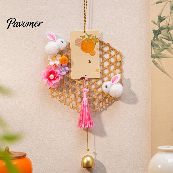 Nature Bamboo Weaving Ornaments Chinese New Year DIY Woven Lantern Making Kit for Kids Parent Child Activity Supplies Adults, Traditional Decorative