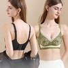 Wire-free Breathable Rabbit Ear Crystal Cup Lace Bra Shaping Underwear That Supports Side Breast Tissue