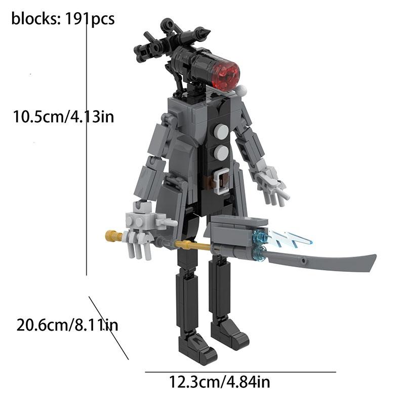 Skibidi Toilet Abs Plastic Building Blocks Popular Cross-border Toy For Kids 7-14)