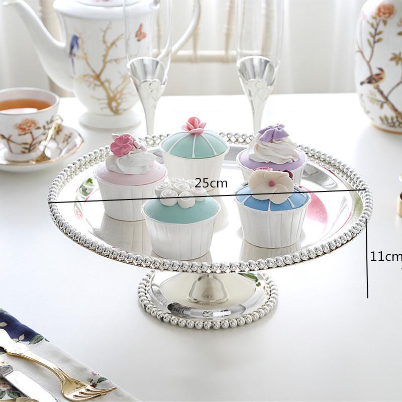 

Металева підставка для торта з кованого заліза Креативність Перлова фруктова тарілка Піднос для полуденного чаю та закусок Форма для торта Весільний десертний стіл Підставка для показу