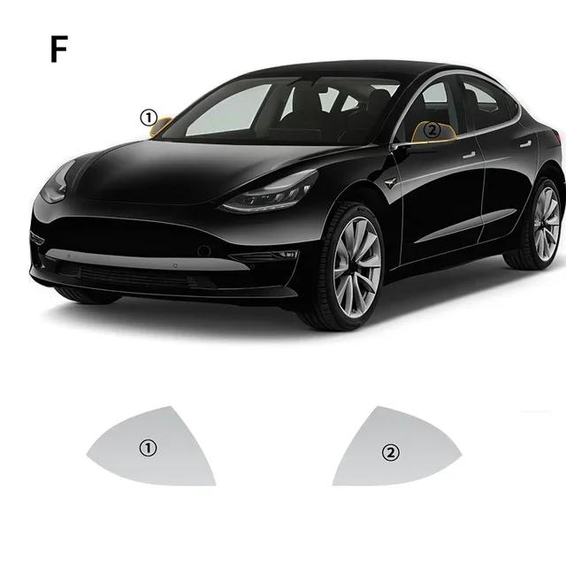 For Tesla Model 3 Y X S - Pre-cut PPF Car Headlight Protective Film TPU Rearview Mirror Transparent Scratch Resistant