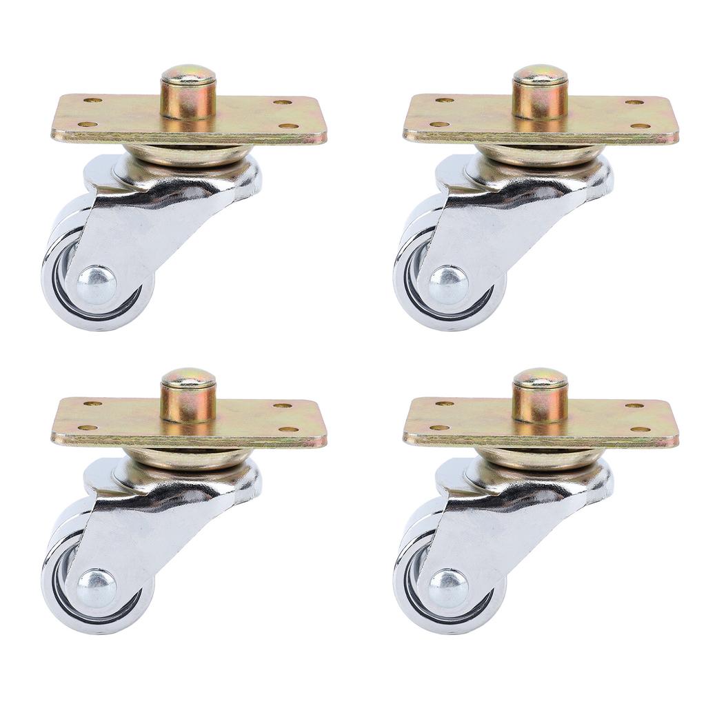 4 Stück Klavierrolle 360 Grad drehbare Schwenkrolle für Möbel Bücherregal Sofa