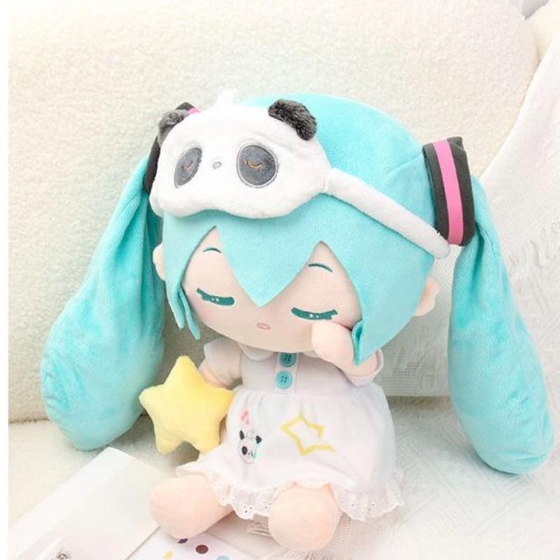 Poupée dormeuse Hatsune Miku 30 cm Panda Hatsune Miku Position debout Miku Dessin animé Poupée en peluche Hatsune Produit dérivé Cadeau de Noël