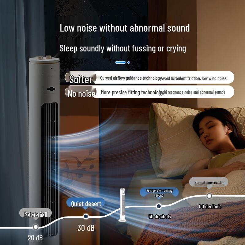 Airmate Bladeless Tower Fan with Natural Breeze CN plug (adapter included)