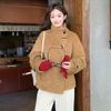 Palton Gros Călduros din Lână Iarnă Toamnă Modă Jachetă Largă din Tweed Casual Oversized Îmbrăcăminte Exterioară Stil Popular