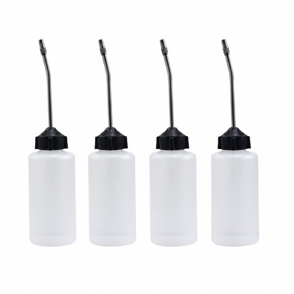 4pcs Extended Spout Sewing Machine Oiler Plastic Squeeze Bottle For Household Machines