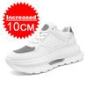 Nuove Scarpe con Rialzo da Uomo Sneakers per Aumentare l'Altezza per Uomo 6/8CM Scarpe Sportive Casual Rialzo Interno Invisibile Scarpe Bianche