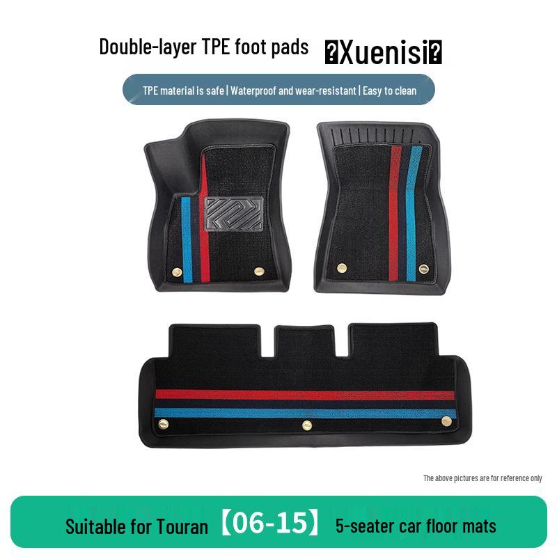 Volkswagen Touran 06-15 5-Seater Custom TPE 3-Piece Floor Mats Set
