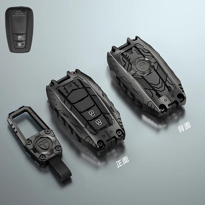 Zinc Alloy  Car Key Case for Toyota Corolla Hybrid 2021 Rav4 Land Cruiser Prado Camry Highlander Prius C-HR 2018+