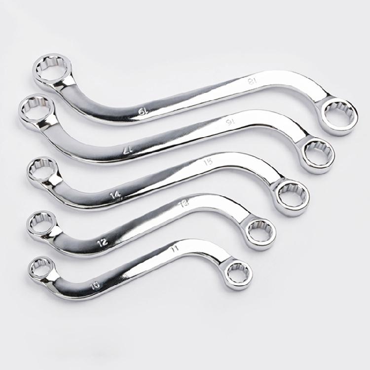 5 Pcs/Set S-Style Wrench Repair Tool Double 12 Point Box Ends for Confined Areas