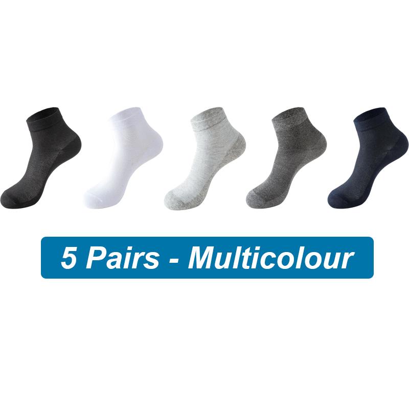 5Pairs Men Organic Cotton Socks Mesh Breathable Business Sock Casual Athletic Spring Summer New for Male Plus Size EUR38-45