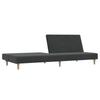 Vidaxl 2-Seater Sofa Bed, Dark Grey, Upholstered In Fabric