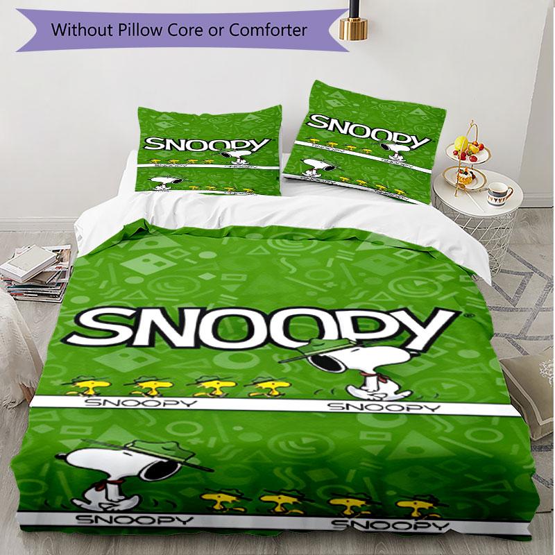 3pcs Duvet Cover Set (1*Duvet Cover + 2*Pillowcase, Without Core), Snoopy Print Soft All‑Season Bedding Set, Home Bedroom Decor Gift