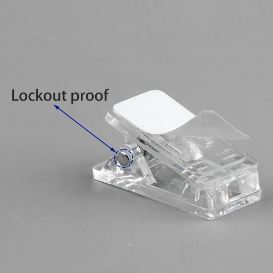 50 Stück selbstklebende Wandklammern, transparent, nicht leicht verformbar, kompakte Größe, weit verbreitete Binder-Foto-Hängeklammern