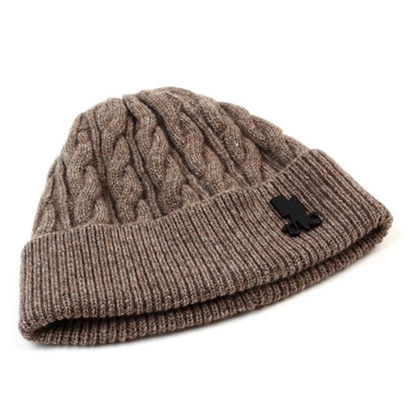 Universal Chemistry WOOL Twist Beige Short Beanie