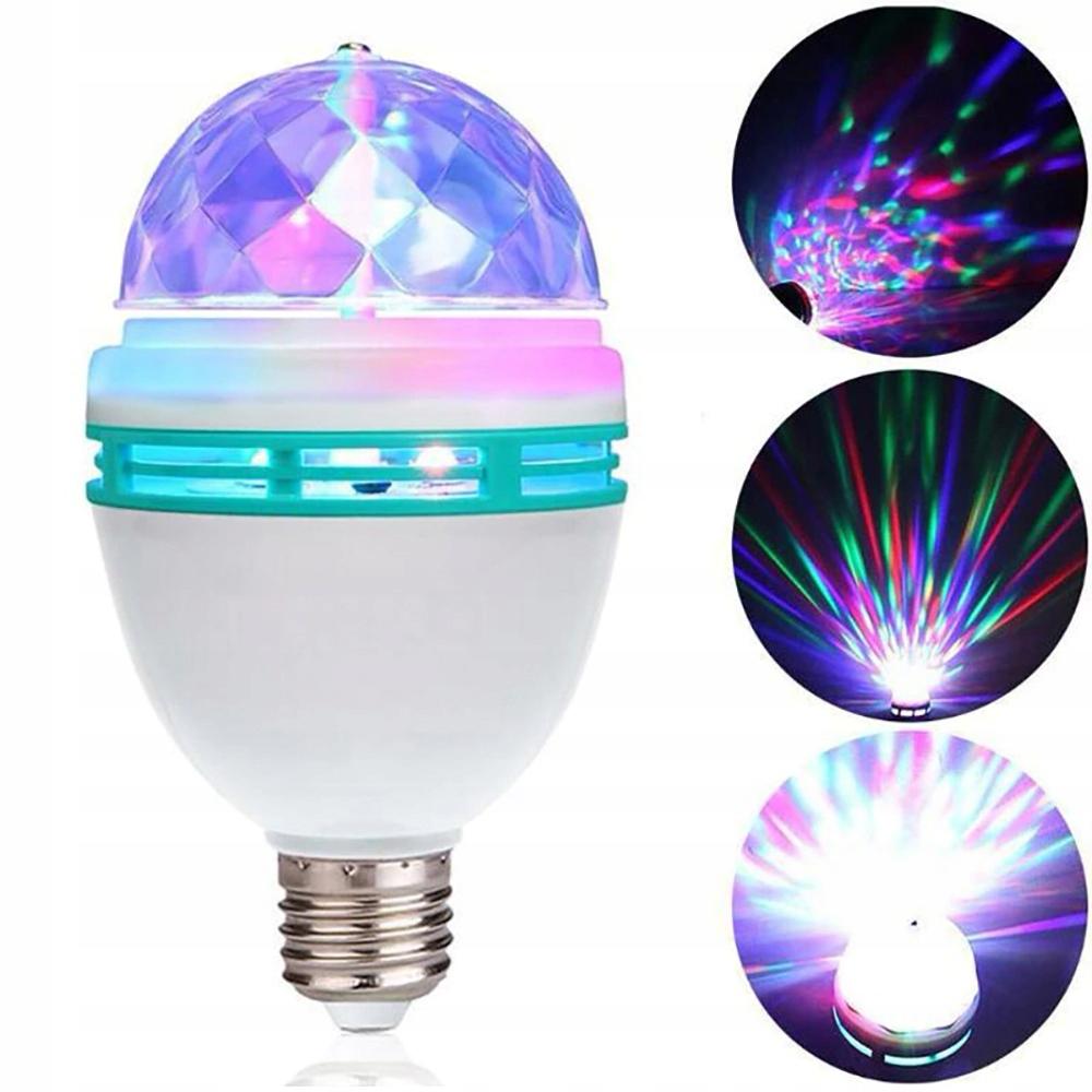Disco Rotating Bulb E27 Rgb Disco Ball