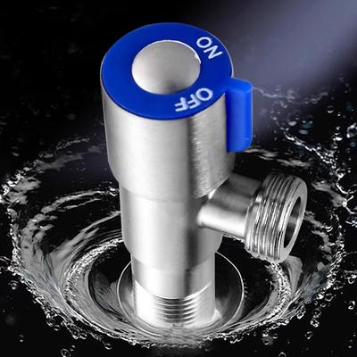 Rubinetti per Lavabo da Bagno Valvola di Arresto ad Angolo Ottone Finitura Nera G1/2" Rubinetto di Chiusura Rubinetto Acqua per WC Bidet Doccia da Bagno