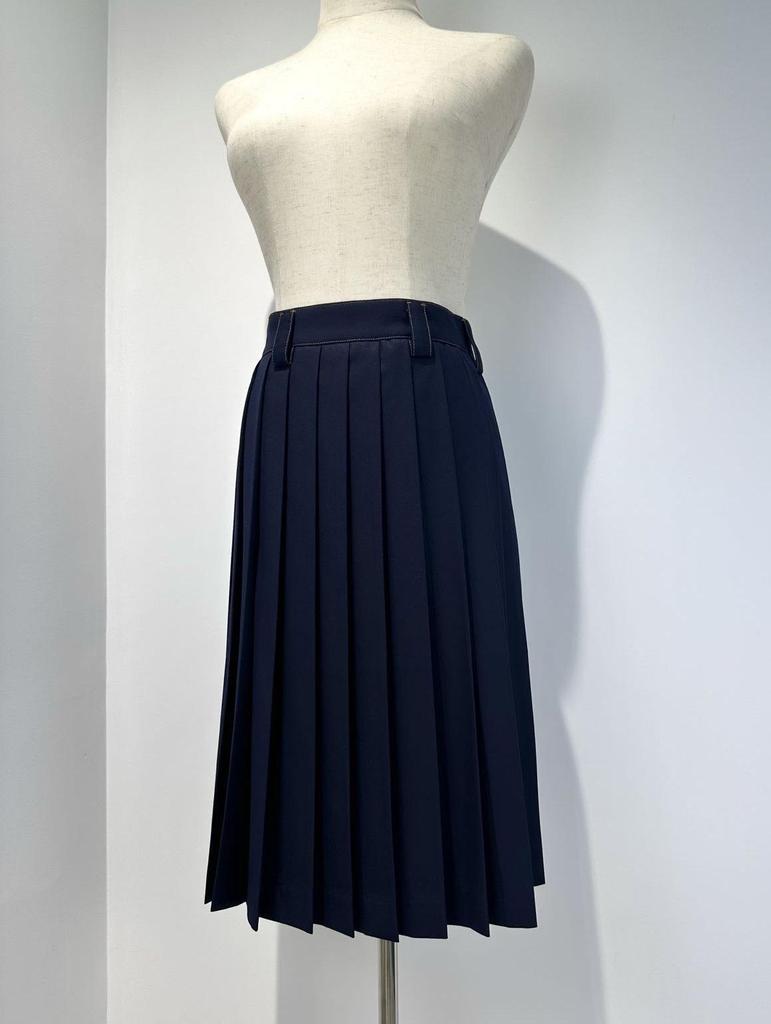 Affordable Age-Reducing Sweet Cool Academy Style Navy Blue Pleated Skirt - 1331 Early Autumn Edition