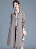 2026 Spring/Autumn Women's Slim Fit Mid-Length Korean Windbreaker - Mature Fashion