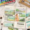 20sheets Four Seasons Scenery Series Ins PET+Washi Dual Material Stickers Book Creative Collage DIY Scrapbook Aesthetic Stickers