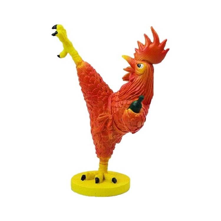 

Martial Art Chicken Figurine Resin Craft Drunken Kung Fu Rooster Statue For Living Room Desk Shelf Decorative Ornament оранжевый