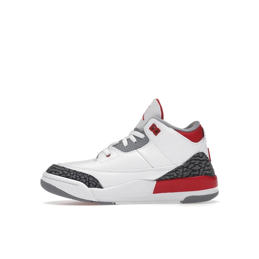 Air Jordan 3 Retro PS Fire Red 2022 Dětské tenisky Bílá Cementově šedá Černá DM0966-160