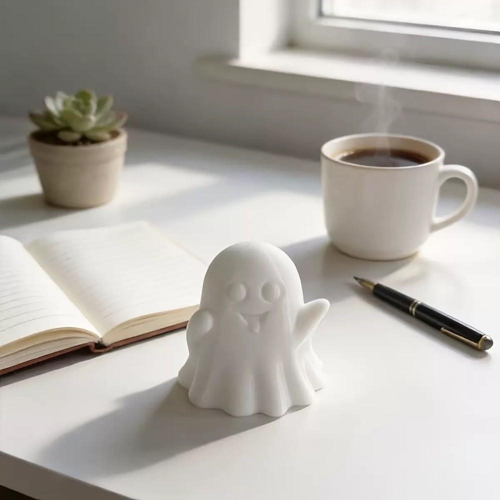 Statues Crafts Halloween Ghost Statues Miniature Models Home Decoration 3D Printing Ghost Ornament Ghost Cat PLA Plastic