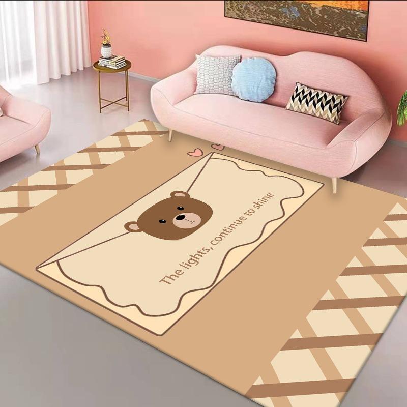 Playful Pet Print Area Rug - Cozy Living Room Carpet for Sofa Coffee Table Bedroom Bedside Home Decor Fashionable and Beautiful