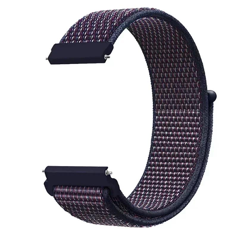 20mm Universal Kids Smart Sport Watch Band Nylon Loop Strap Adjustable Wristwatch Replacement Comfortable Children Watch Straps