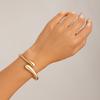 SHIXIN 4 Styles HipHop Irregular Geometric Metal Bangles for Women Creative Smooth Stacked Spring Opening Bracelet Party Jewelry