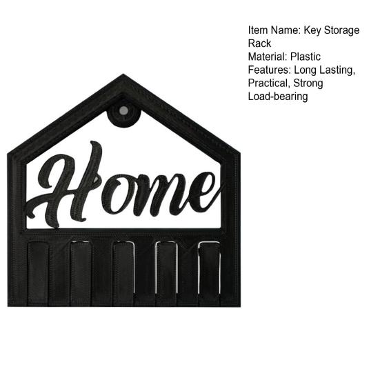 Key Storage Rack with 5 Hooks Strong Load-bearing Rust Resistant Wall Mount Key Organizer Hanger Decorative Key Holder