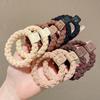 Elastico per Capelli a Scrunchie in Lussuosa Pelle Nera - Elastico Durevole per Capelli da Donna