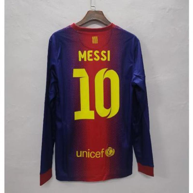 Königliches M Fußball Retro Langarmtrikot, Fußballtrikot Verein AC bar S Aufdruck einteilig.