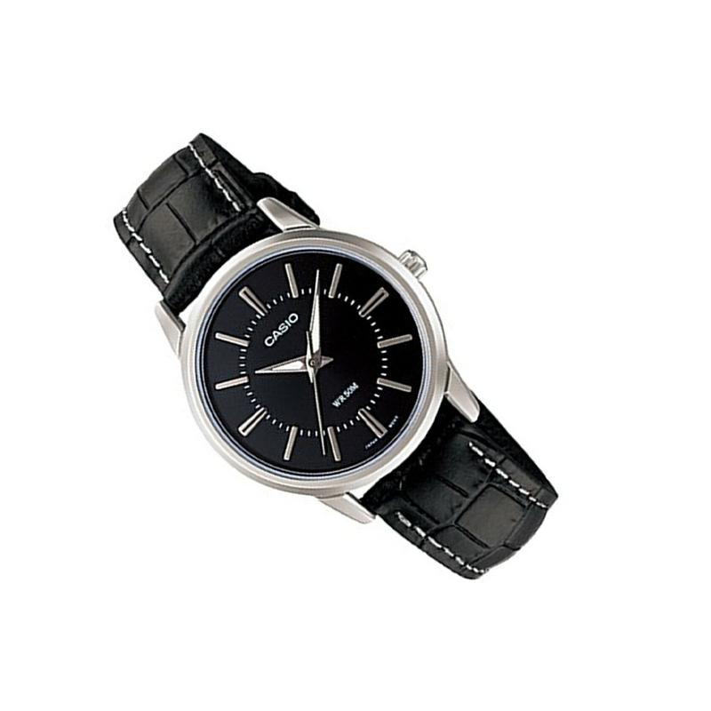 Casio STANDARD Series Business Waterproof Quartz Movement Leather Strap Japanese and Korean Watch Men's Watch Black Dial MTP-1303L-1AV