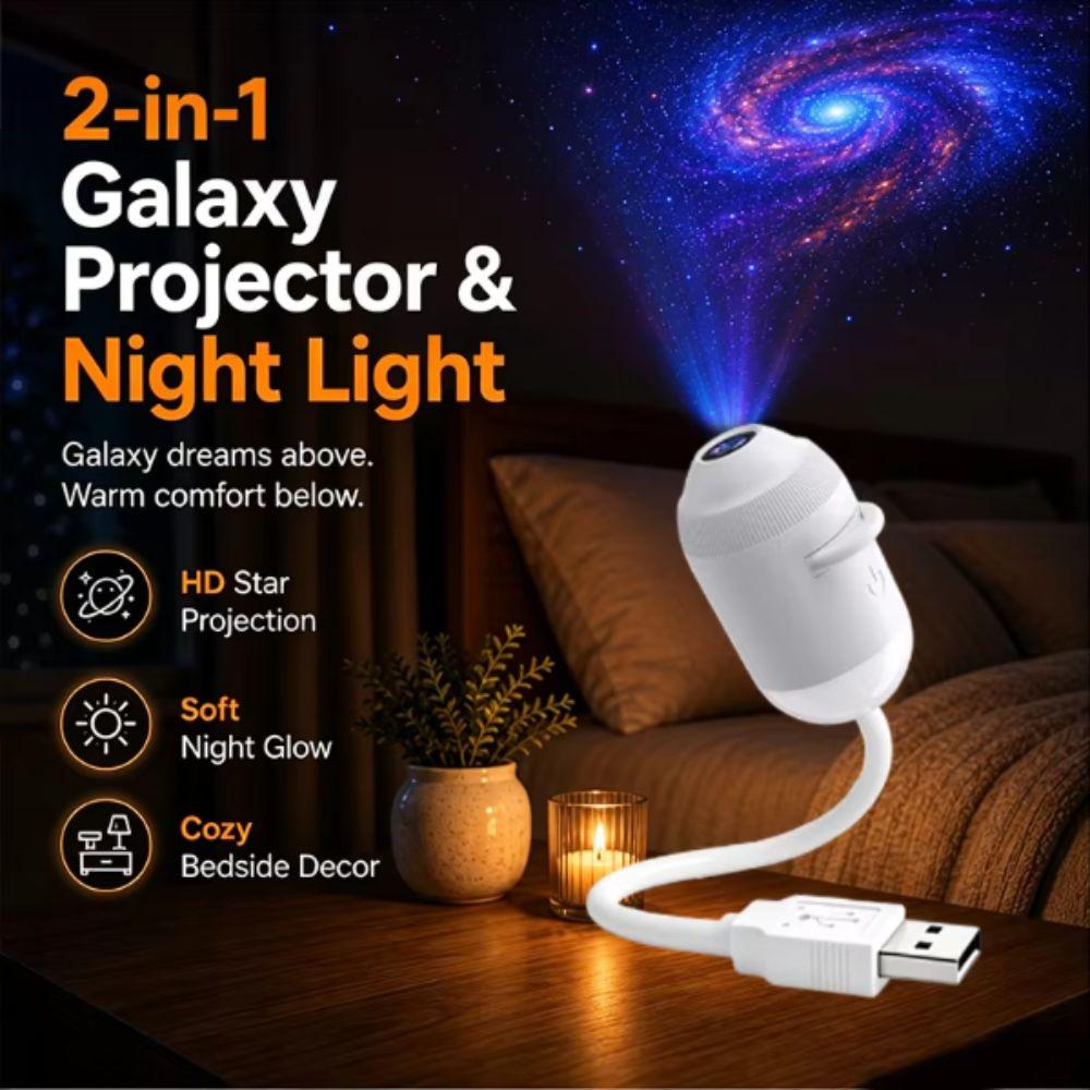 High-definition Galaxy Star Projector Flexible Gooseneck Atmosphere Lamp Holographic Projector Car