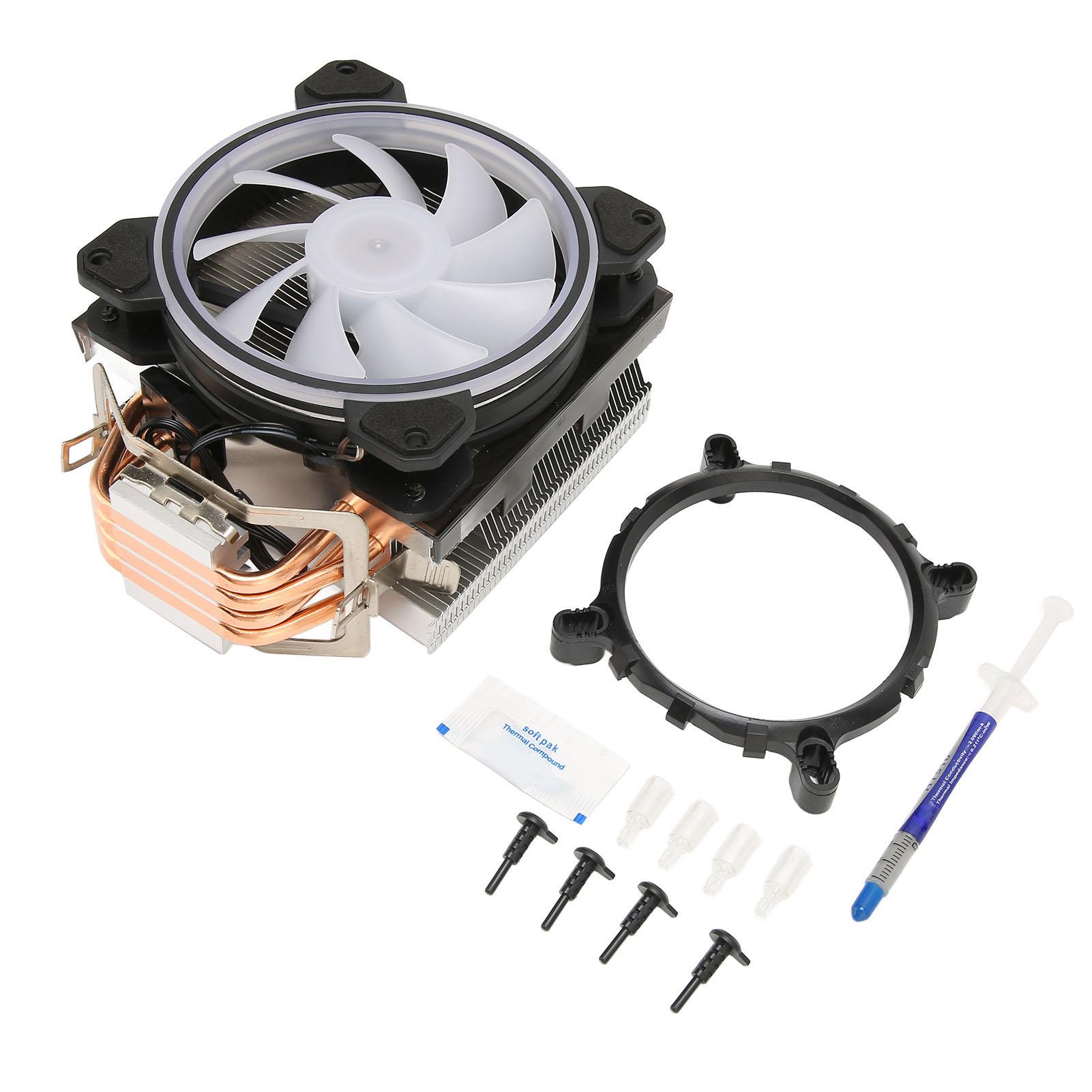 

Кулер для процессора с RGB-подсветкой, 12 см вентилятор, 12 В, 3-контактный, 4-контактный интерфейс, Plug and Play, бесшумный вентилятор для охлаждения процессора