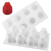 Flexible Silikon-Kuchenformen 8 Mulden Schokoladenform Französische Dessertform Dessertherstellung