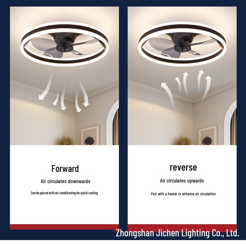20-Inch Modern Crystal Ceiling Fan with App-Controlled Smart Remote