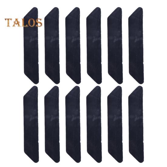 

12 шт. трапециевидный захват для ковра, моющийся, многоразовый, для напольной плитки из твердой древесины, двухсторонняя клейкая лента для ковра, наклейка на коврик 12pcs чёрный