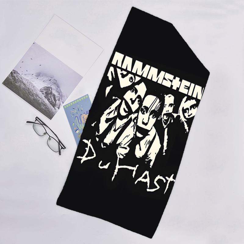 1pc Rammstein1 Beach Towel, Beach and Seaside Swimming Pool Equipment, Fashion Pattern, Rectangular, Travel Essentials