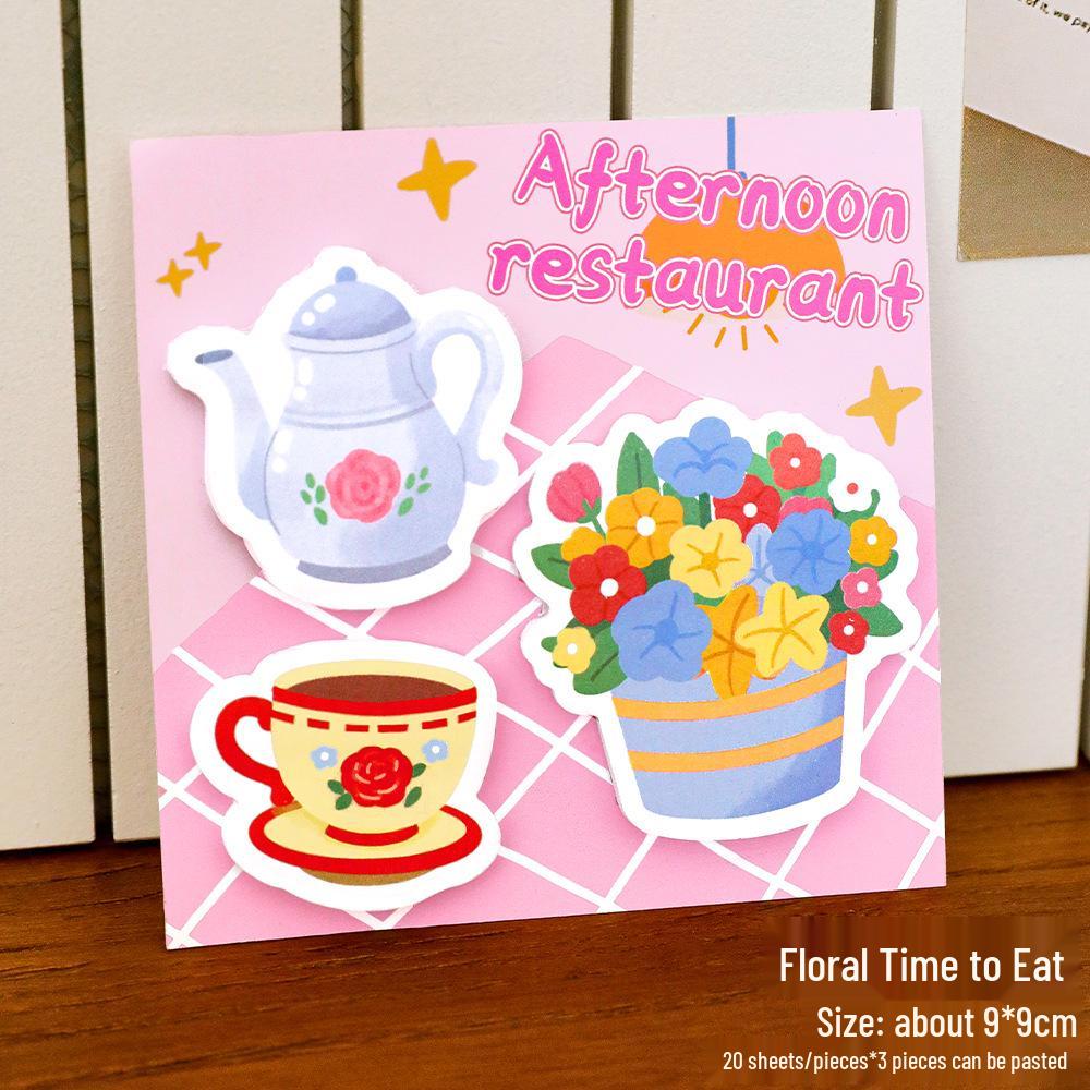 Dopamine Sticky Notes - Cute, Tearable & Decorative for Students, Stationery Stickers 9x9