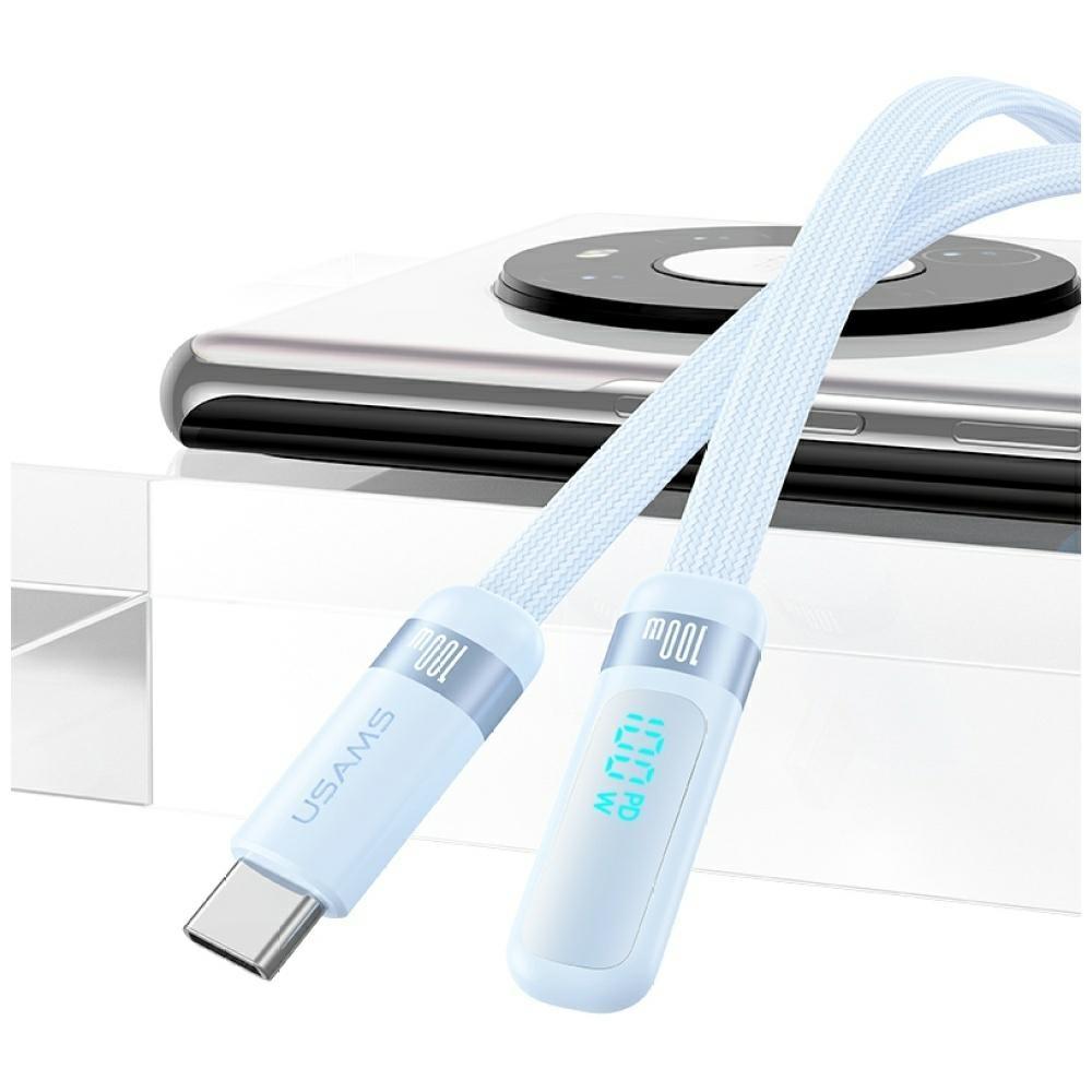 Kabel USAMS US-SJ653 PD 100W USB-C/USB-C 1.2m Fioletowy