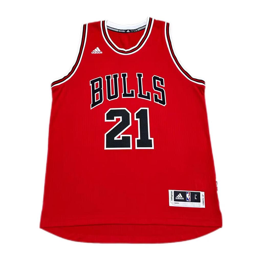 Adidas X NBA Collaboration Chicago Bulls Butler Comfortable Soft 21 Jersey Breathable Sleeveless Basketball Tank Unisex Tops Red 7470A-300-K91600