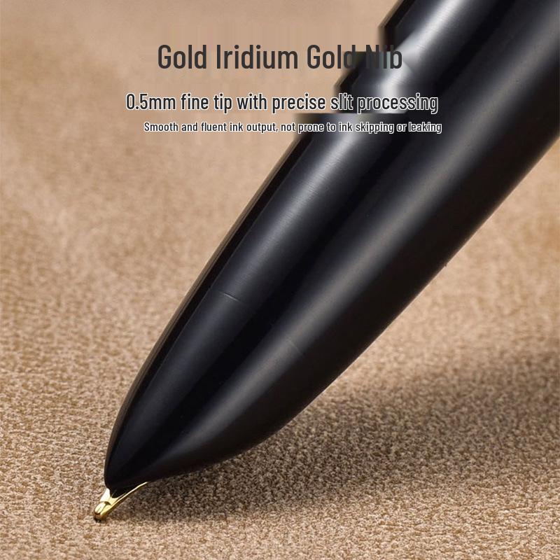 Penna stilografica Hero 616 Media con Assorbimento d'inchiostro a Pressione e Pennino Oro-Iridio, Corpo in Plastica, Edizione Speciale per Studenti.