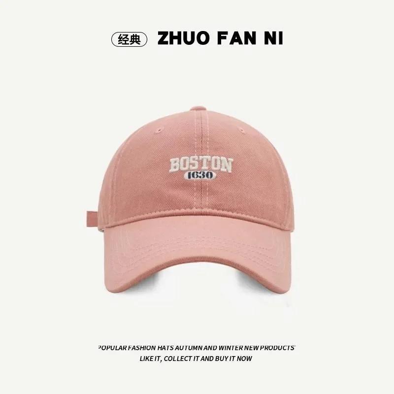 

Large Size 65cm Ins Embroidered Peaked Cap Korean Style Versatile Curved Brim Trendy Men s Spring Autumn trend Baseball Caps 56-58cm розовый