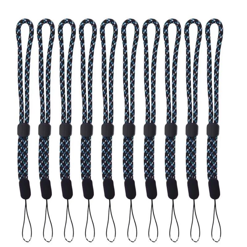 10 Pc Woven Thick Lanyard Adjustable Phone LanyardS Keychain for Walkie-talkie Flash Drive Bluetooth Anti-loss Wristband