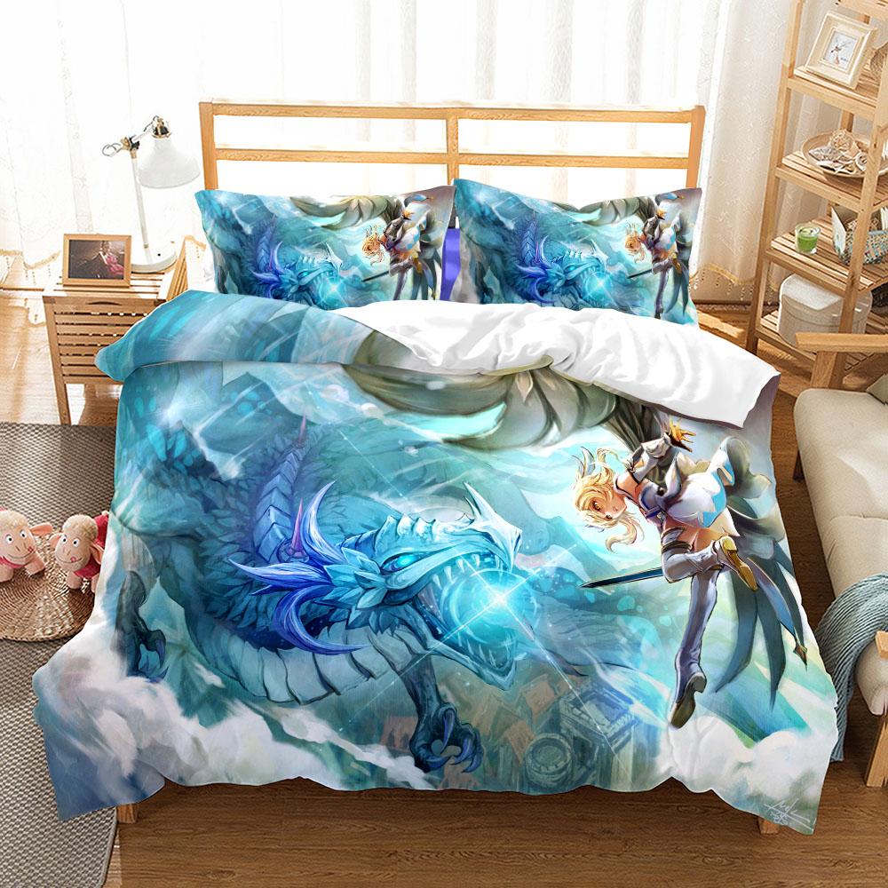 Pop Game Genshin Impact Duvet Cover Set UK Single Double Queen US Twin Full King Size Animal Bedclothes
