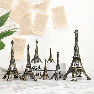 Paris Eiffel Tower Statue European Crafts Retro Model Office Decoration Miniature Building Small Gift Retro Decoration