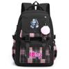 Cartoon Anime Hatsune Miku Printed Large Capacity Backpack for Teenger Student Bookbag Girl Boy Schoolbag Bookbag Women Waterproof Travel Bag